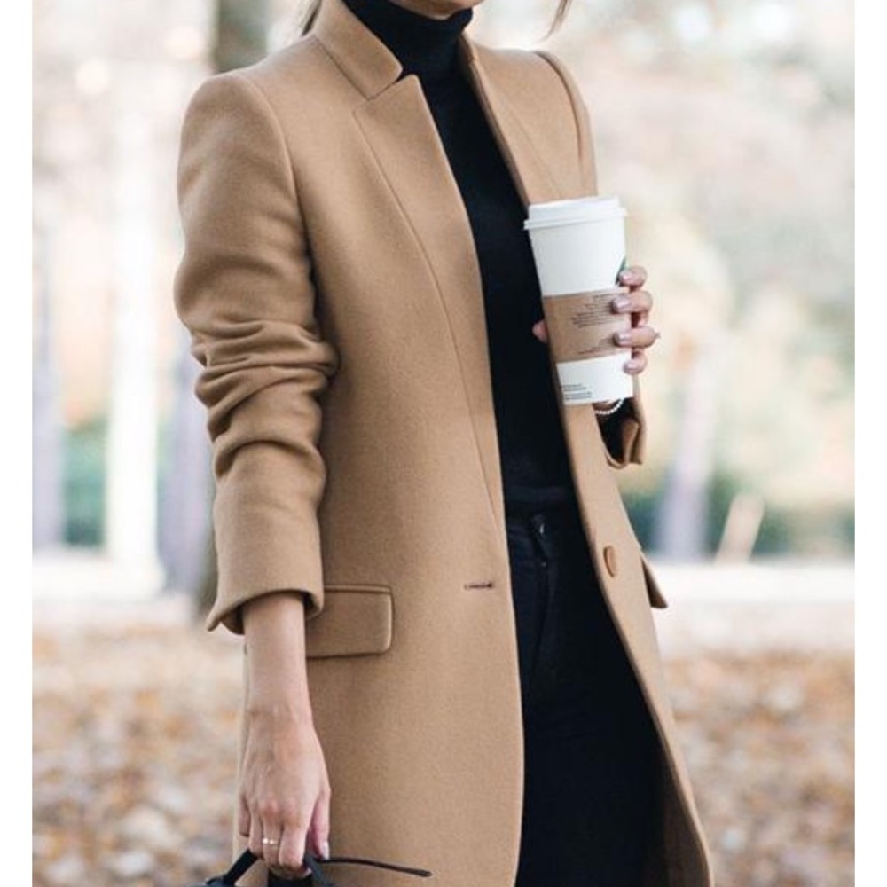 High Collar Pocket Single Breasted Coat